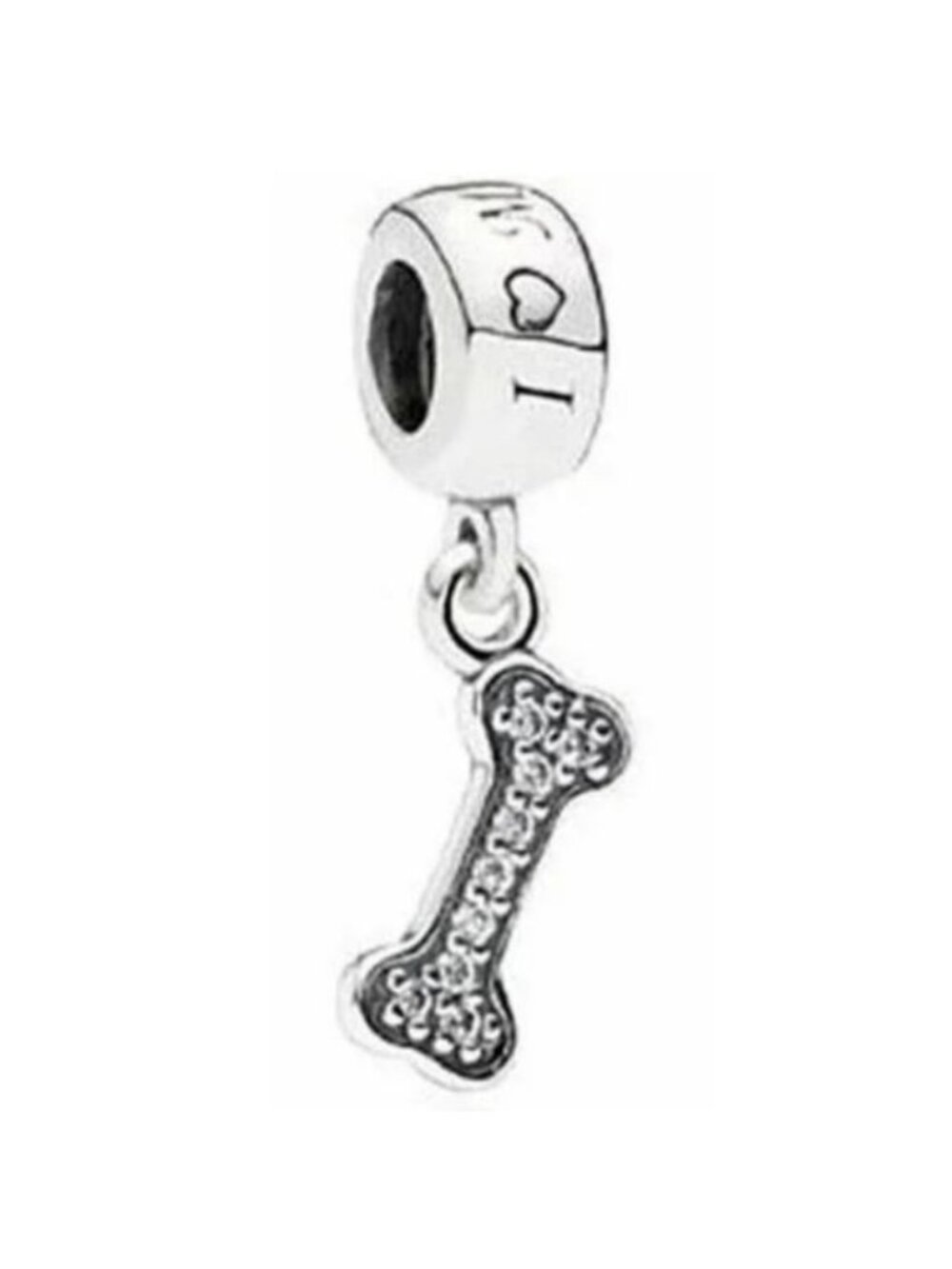 Pandora I Love My Dog Dangle Charm 791263cz Sterling Silver 925 ALE